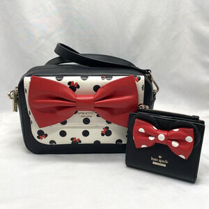 KATE SPADE x DISNEY MINNIE MOUSE CROSSBODY CUSTOMIZABLE CAMERA BAG POUCH WALLET